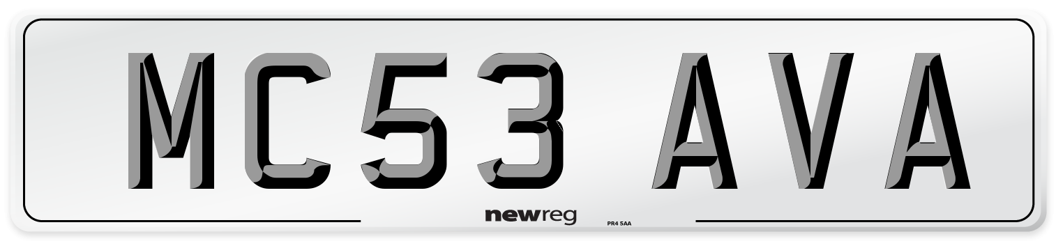 MC53 AVA Number Plate from New Reg